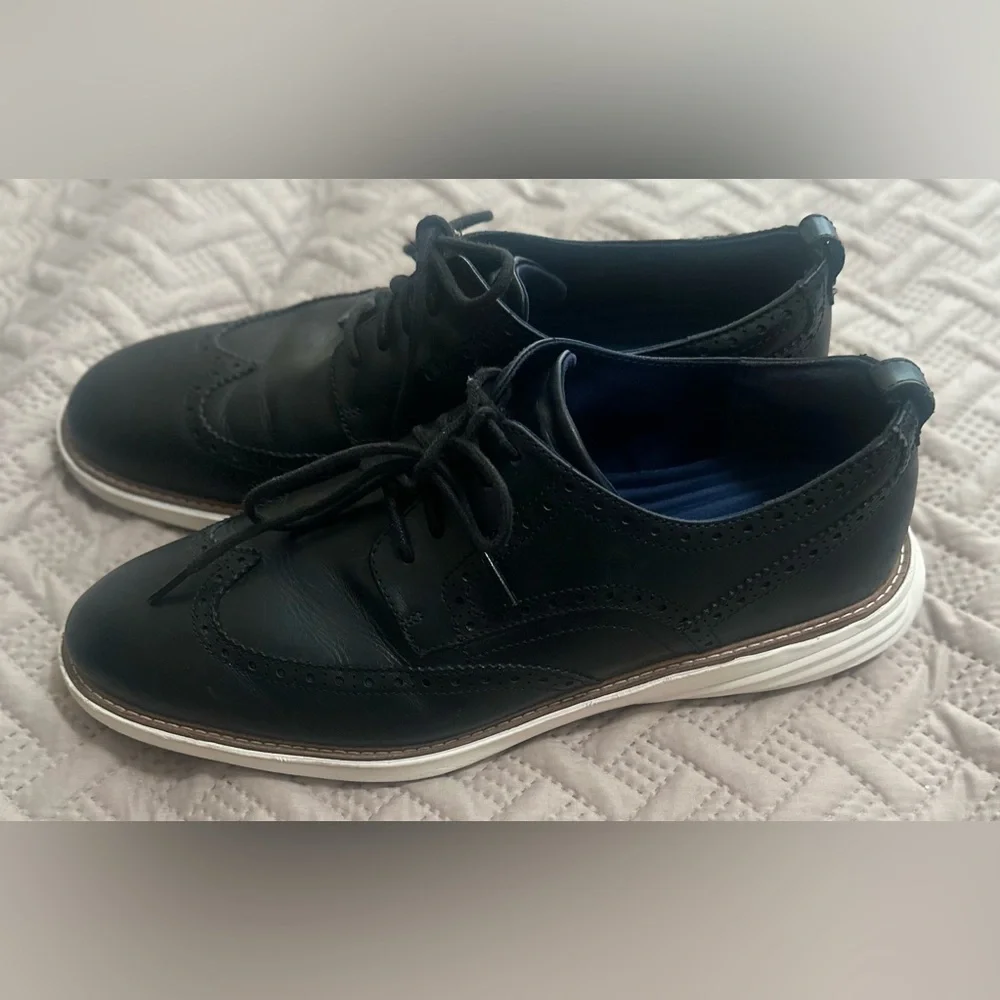Men’s Cole Haan Black Grand Evolution ShortWing Oxford Shoes Business Casual 13M